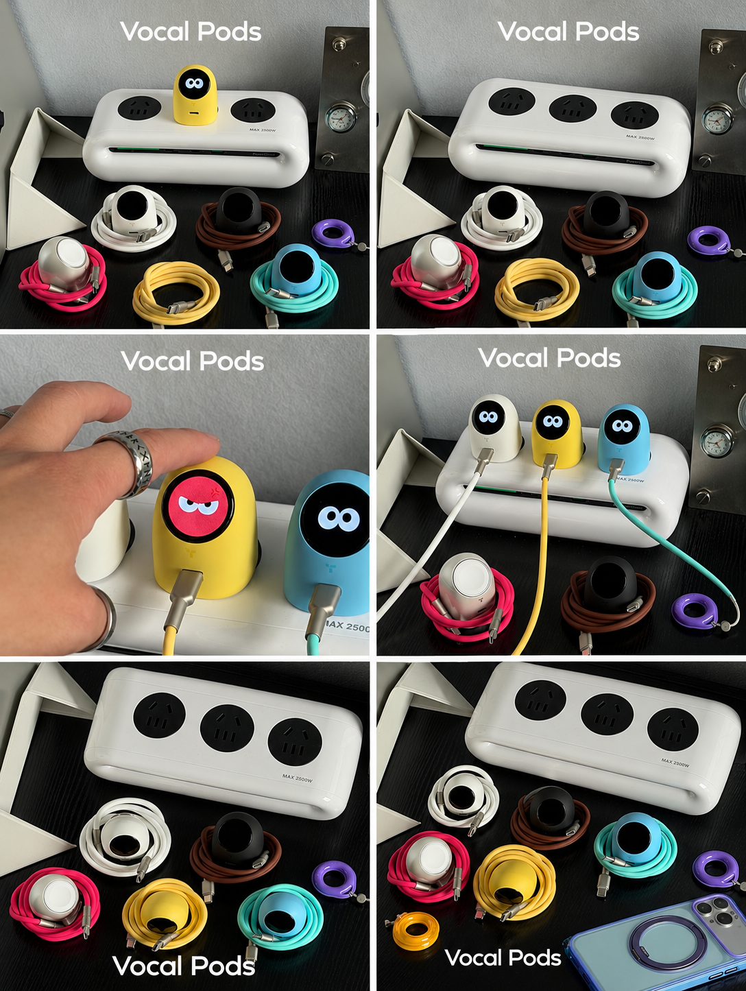 Vocal Pods Magnetic USB-C Fast Charging Cable Emoji adapter– Premium Portable Charging Cable