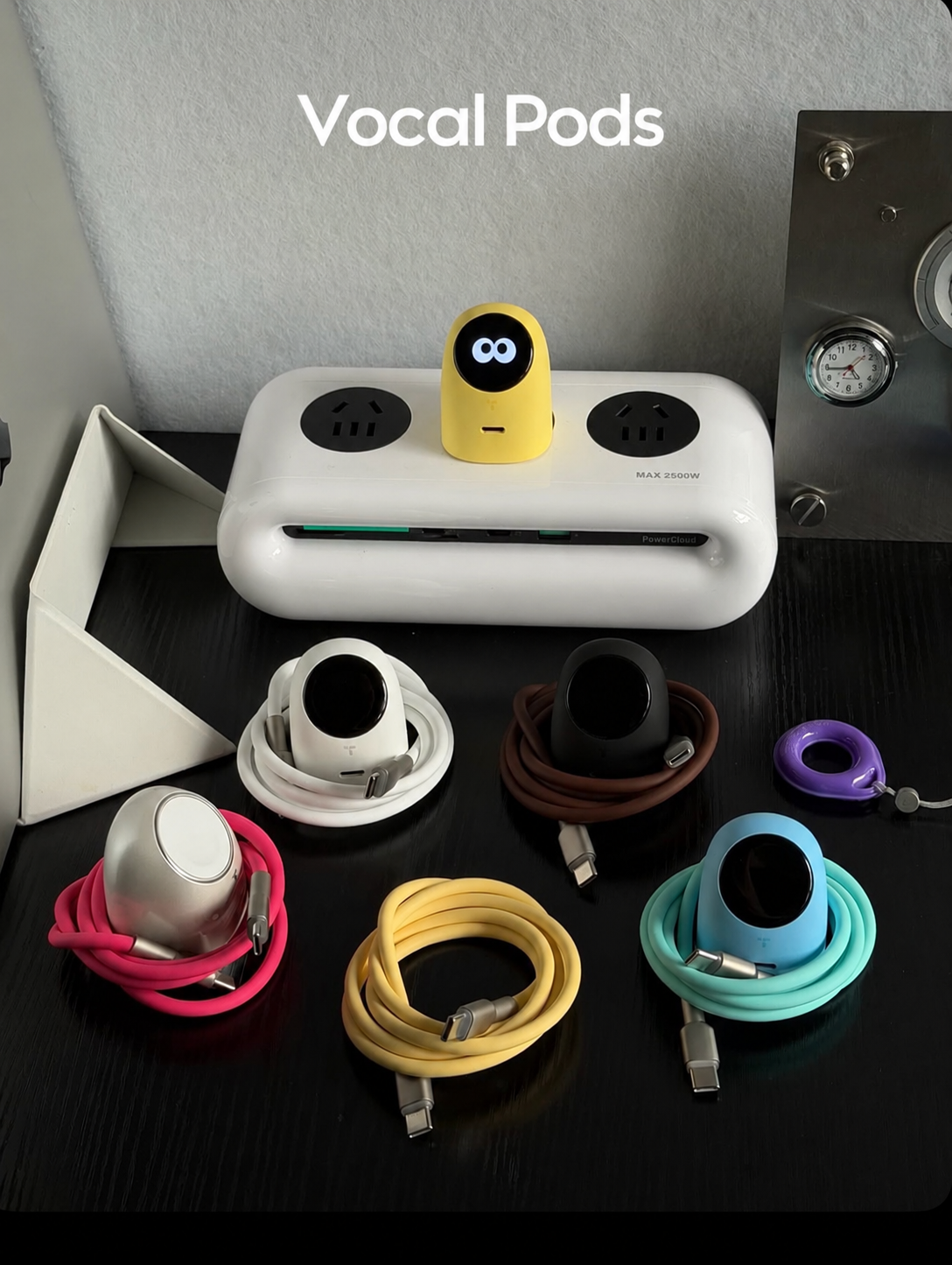 Vocal Pods Magnetic USB-C Fast Charging Cable Emoji adapter– Premium Portable Charging Cable