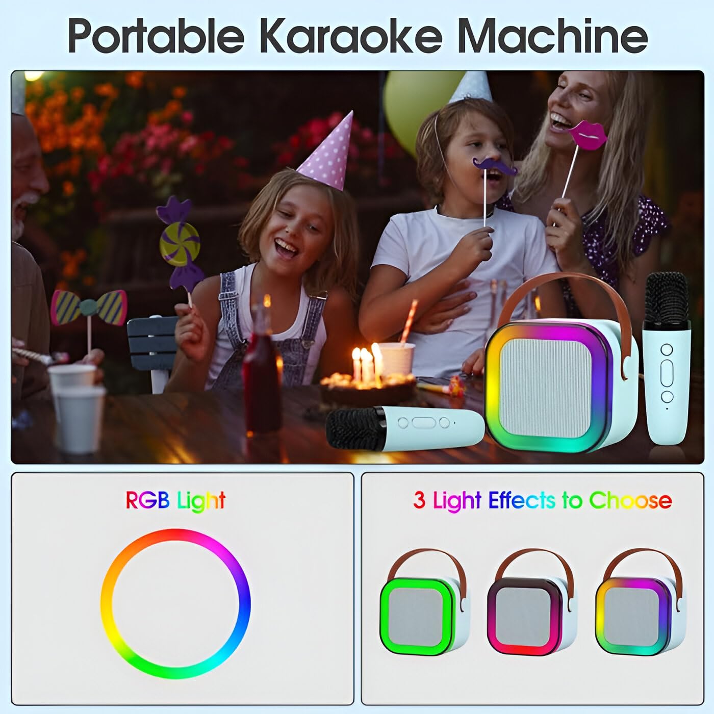 Mic Speaker with RGB | Bluetooth Speaker Fire Bass