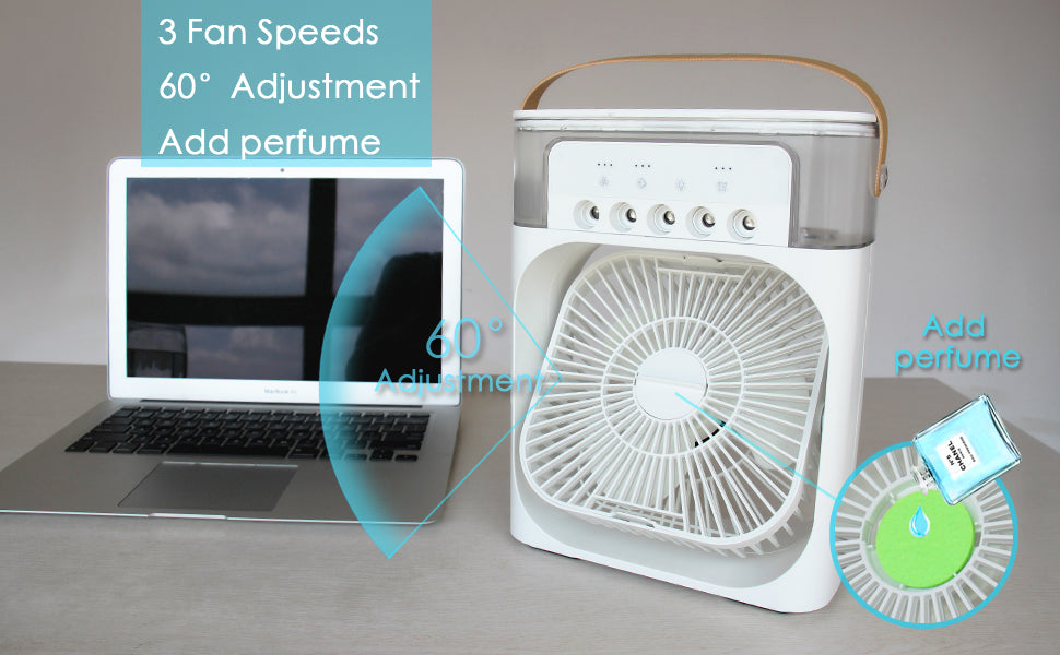 Portable AC Mini Cooler Fan With Free Airpods ❄️ Fire Bass