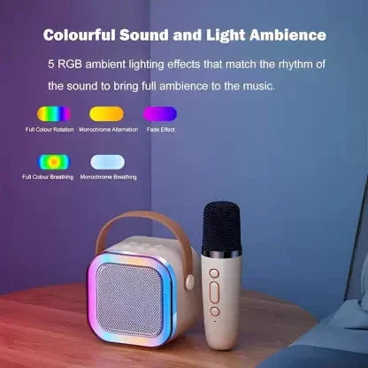 Mic Speaker with RGB | Bluetooth Speaker Fire Bass